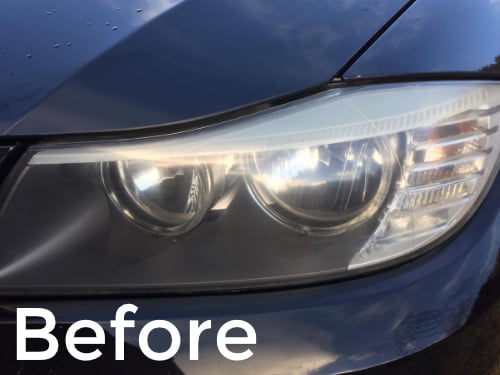 BMW 3 Series Headlight Restoration Before